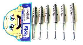 Parafusos Para Madeira 4,8x50mm + 6 Buchas 8mm Kit 6 Pçs Boly - Ref. 14 Parafusos Para Madeira 4,8x50mm + 6 Buchas 8mm Kit 6 Pçs Boly - Ref. 14
