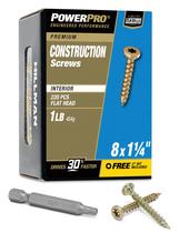 Parafusos para madeira Power Pro 48578 8 x 3,2 x 3,2 cm Dourado Amarelo Zinco