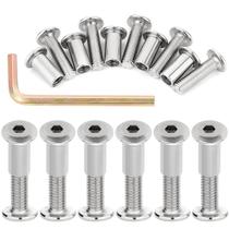 Parafusos para móveis Xrfoiniu 50 unidades de prata M8x30mm com porca cilíndrica