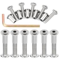 Parafusos para móveis Xrfoiniu 50 unidades, M8x40mm, prata com porca cilíndrica Parafusos para móveis Xrfoiniu 50 unidades, M8x40mm, prata com porca cilíndrica