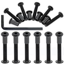 Parafusos para móveis Xrfoiniu M8x50mm em aço carbono preto 50 unidades Parafusos para móveis Xrfoiniu M8x50mm em aço carbono preto 50 unidades