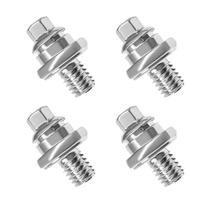 Parafusos para terminais de bateria ZNDAW 3/8" em aço carbono, 4 peças Parafusos para terminais de bateria ZNDAW 3/8" em aço carbono, 4 peças
