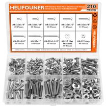 Parafusos, parafusos, arruelas, porcas, kit HELIFOUNER 210 peças 8 -32
