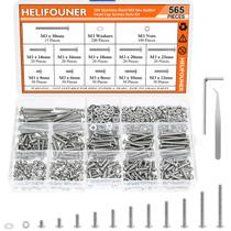 Parafusos, parafusos, arruelas, porcas, kit HELIFOUNER 565 peças M3 Parafusos, parafusos, arruelas, porcas, kit HELIFOUNER 565 peças M3