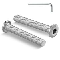 Parafusos Parafusos BNUOK M6-1,0 x 100 mm Tampa de soquete hexagonal de cabeça plana