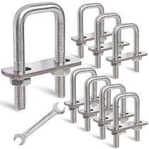 Parafusos quadrados em U SRZTXU M8 304 de aço inoxidável 25 mm x 70 mm