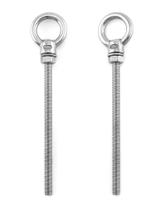 Parafusos roscados QWORK, pacote com 10, 6 mm x 10 cm, aço inoxidável