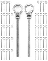 Parafusos roscados QWORK, pacote com 50, aço inoxidável M6, 10 cm Parafusos roscados QWORK, pacote com 50, aço inoxidável M6, 10 cm