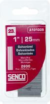 Parafusos Senco A101009 Micropinos galvanizados de 25 mm de calibre 23 Parafusos Senco A101009 Micropinos galvanizados de 25 mm de calibre 23