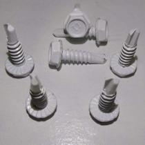 Parafusos Shorpioen 10 x 3/4, lavadora hexagonal, branca, pacote com 100