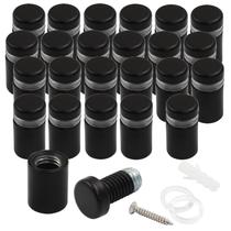 Parafusos Sign Standoff Zorveiio 24 peças de aço inoxidável preto