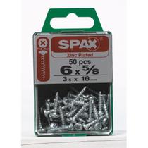 Parafusos SPAX PH 6 x 5/8 zincados Caixa de 50 Parafusos SPAX PH 6 x 5/8 zincados Caixa de 50