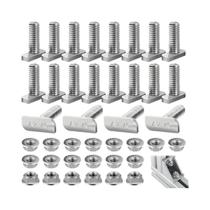 Parafusos T De Aço Inoxidável M8 40 Peças Com Cabeça Quadrada E Flange Para Instalação Solar