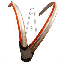 Paralama 700C Urbano PVC Preto Fosco Para Bicicleta Com Hastes Dianteiro e Traseiro Compatível Aro 29