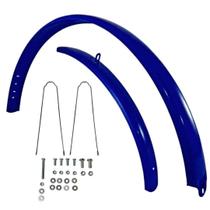 Paralama Aço Kit Completo Para bicicletas Caloi e Monark ou Bicicletas com Garupa em Geral - Azul - SUPER FORTE