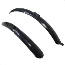 Paralama De Bike Traseiro E Dianteiro Nylon Preto Aro 26 Mtb