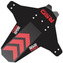 Paralama Preto/Vermelho Mud No More Polímero C/4 Abraçadeira