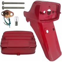 Paralama Traseiro, Lente Lanterna, Soquete Cg 125 86 Vermelho