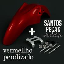 Paralama vermelho perolizado+ Suporte E Bucha Cg Titan Fan Start 150 160 c/kit Paralama vermelho perolizado+ Suporte E Bucha Cg Titan Fan Start 150 160 c/kit