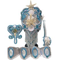 Paramenta de Iemanjá Luxo Azul com Branco Proteção Doçura Renovação Espiritual Paramenta de Iemanjá Luxo Azul com Branco Proteção Doçura Renovação Espiritual