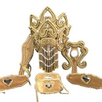 Paramenta de Oxum Luxo com Detalhes e Pedrarias Amor Prosperidade Doçura Divina Paramenta de Oxum Luxo com Detalhes e Pedrarias Amor Prosperidade Doçura Divina