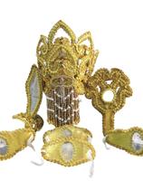 Paramenta de Oxum Luxo com Detalhes e Pedrarias Amor Prosperidade Doçura Divina Paramenta de Oxum Luxo com Detalhes e Pedrarias Amor Prosperidade Doçura Divina