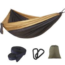 Paraquedas de nylon Hammock Upgrade 270 x 140 cm, bloco colorido, preto