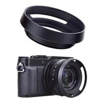 Parasol Circular Lentes Câmeras Fotográficas de Rosquear ou Rosca Universal Para-sol Metálico