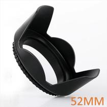 Parasol Ø 52mm p/ Lente Objetiva c/ Diametro Tulipa Pétalas Para-Sol