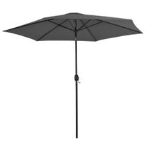Parasol para exterior Casafoyer 300 cm Antracita con poste metálico