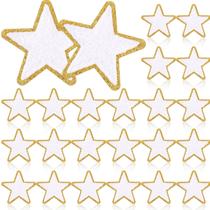 Parche Estrella de Chenille Jexine 32 Blancas de 6 cm Autoadhesivas