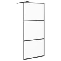 Parede de chuveiro VidaXL Premium Frosted ESG Glass Black Parede de chuveiro VidaXL Premium Frosted ESG Glass Black