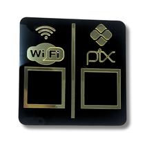 PAREDE DUPLO WI-FI - PIX - Preto com Dourado
