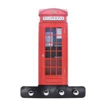 Parede Porta Chaves Cabine Telefônica Multiuso Decorativo Parede Porta Chaves Cabine Telefônica Multiuso Decorativo