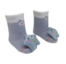 Pares de meias Sapatinhos Pantufas, Bichinhos Chocalho 12-24