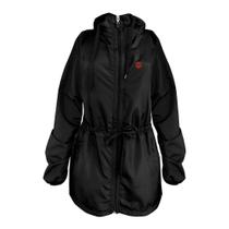 Parka Corta Vento Plus Size Feminina Preta WSS Brasil