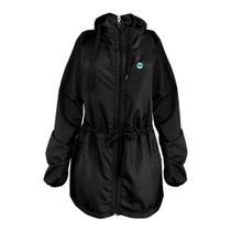 Parka Corta Vento Plus Size Feminina Preta WSS Brasil Parka Corta Vento Plus Size Feminina Preta WSS Brasil