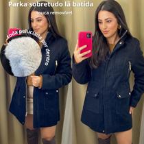 Parka de Lã Batida Feminina Adulta