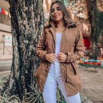 Parka de sarja apeluciada