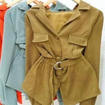 Parka de suede feminina Parka de suede feminina