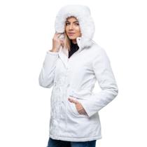 Parka Dupla Face Feminina Casaco De Frio Intenso P/ Neve