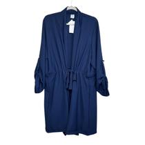 Parka Feminina Comprida Azul Marinho De Poliéster Tamanho G Formitz