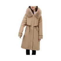 Parka Feminina De Algodão De Comprimento Médio Com Capuz, Estilo Coreano, Jaqueta De Inverno Quente