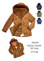 Parka Feminina Dupla Face Teddy Ted Forrada Inverno Pelinhos