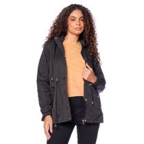 Parka Feminina Facinelli Capuz Removível Preto
