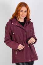 Parka feminina forrada com capuz 80105