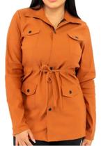 Parka Feminina Inverno Moda Botões Manga Longa Sobretudo Parka Feminina Inverno Moda Botões Manga Longa Sobretudo