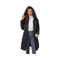 Parka Feminina Longa E Grossa De Algodão Com Isolamento Térmico Para Outono E Inverno, Casaco Casual