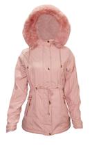 Parka Feminina Sobretudo Casaco Forrado Capuz Pelinhos