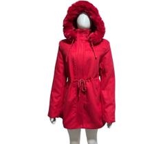 Parka Feminina Sobretudo De Lã Batida Tendência Moda Inverno